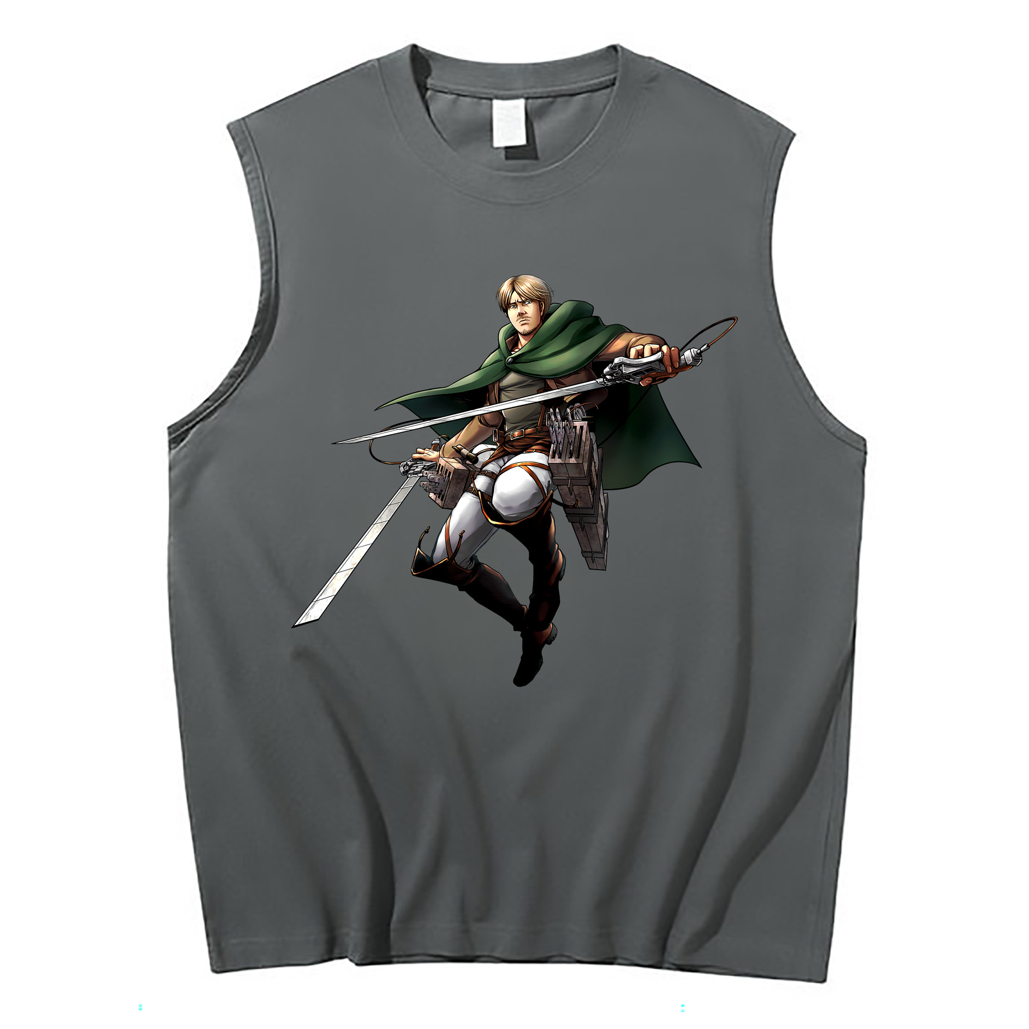 （画像用） 進撃の巨人 Attack on Titan コットン100％タンクトップ（フロントプリント）